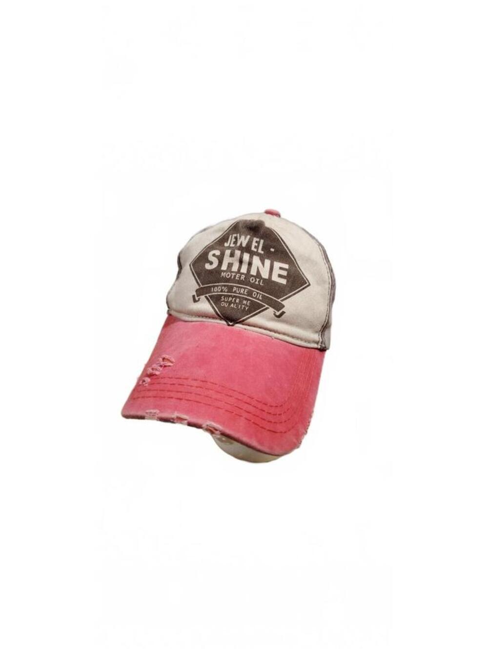 Vintage Jewel Shine Motor Oil Distressed Y2K Pink Dad Hat